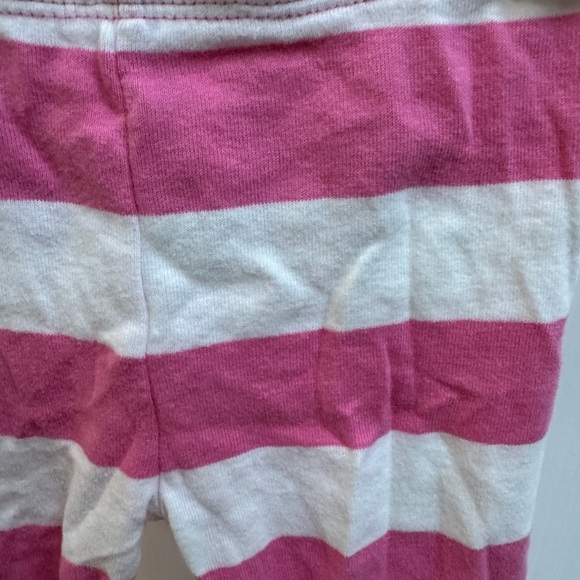 Carter’s 12M Girls Pink & White Stripe Whale Butt Leggings Pants - Picture 3 of 4